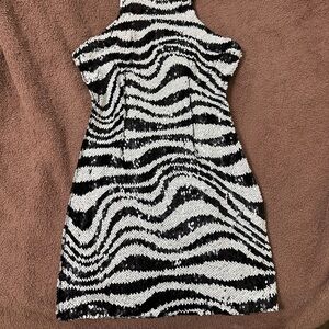 Zebra print mini dress